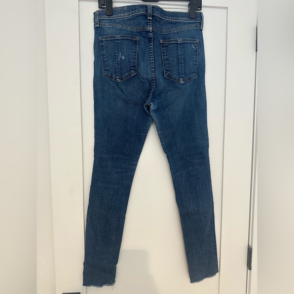 Rag & Bone High Rise Skinny Raw Hem Jeans - Picture 5 of 6